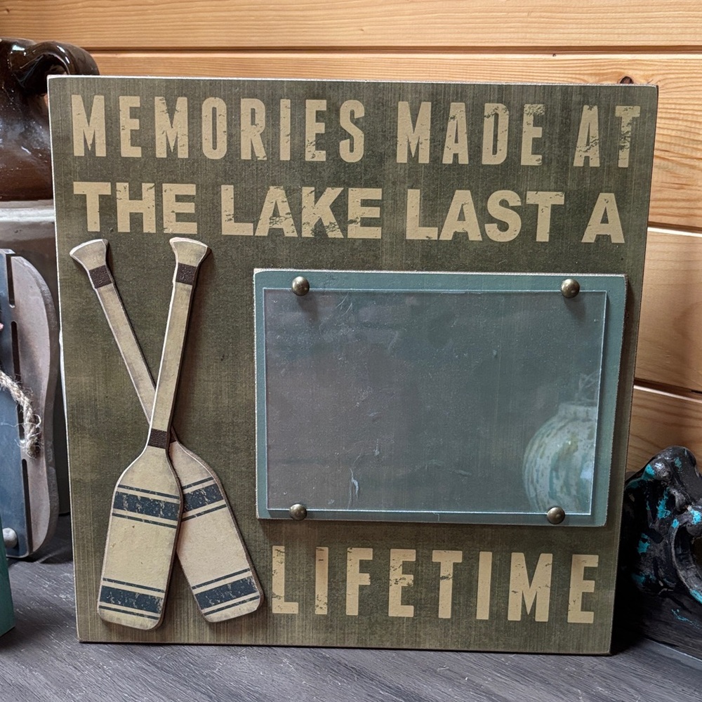 Rustic Lake-Themed Photo Frame